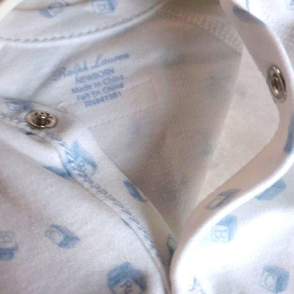 Ralph Lauren Baby 1 Piece Footies PJ Sz 3months & Newborn - Picture 4 of 10
